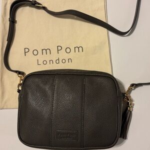 Pom Pom London Grey Crossbody Bag